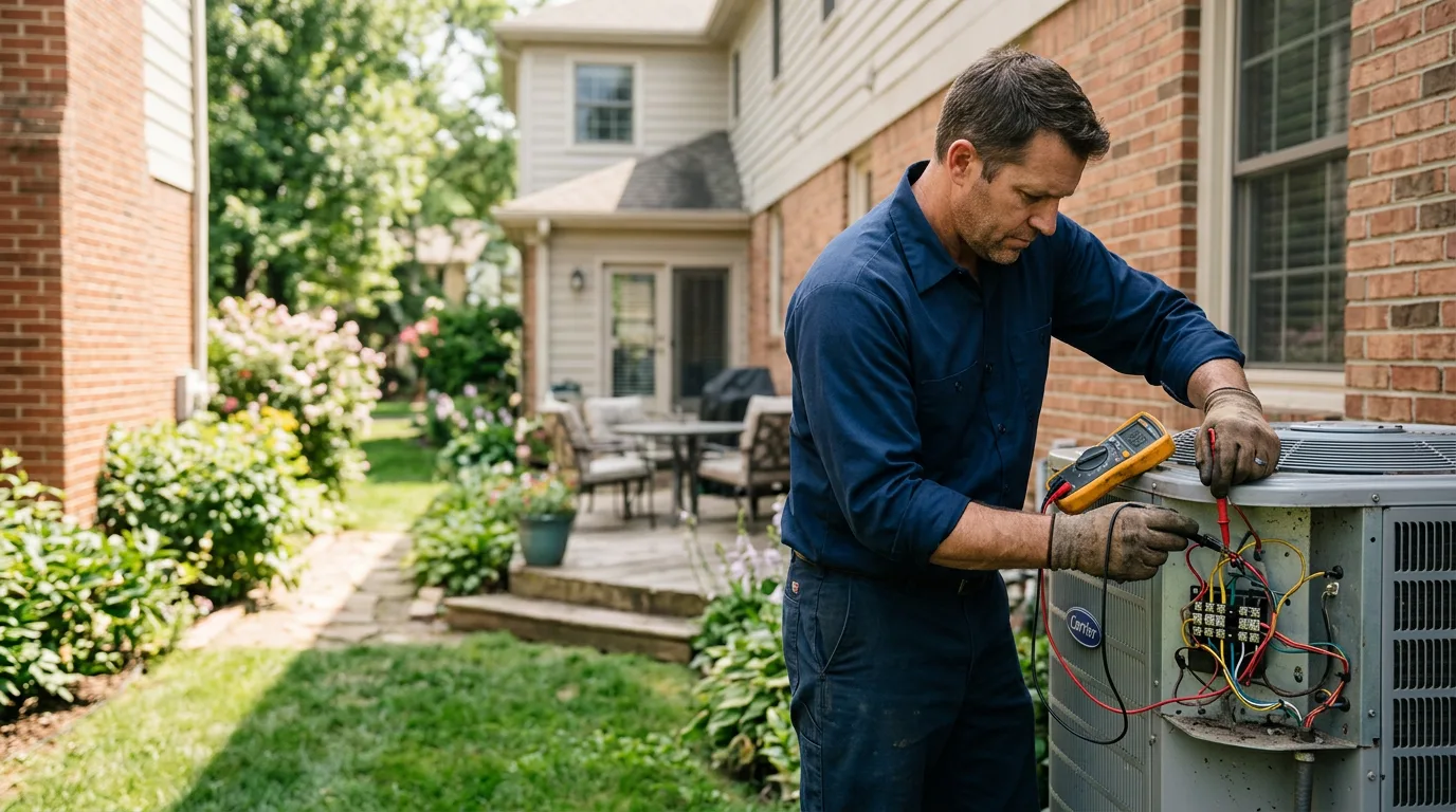 HVAC technician working near Waterbury, CT